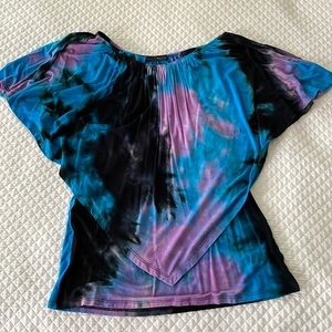 Off the shoulder Survival tie dye top